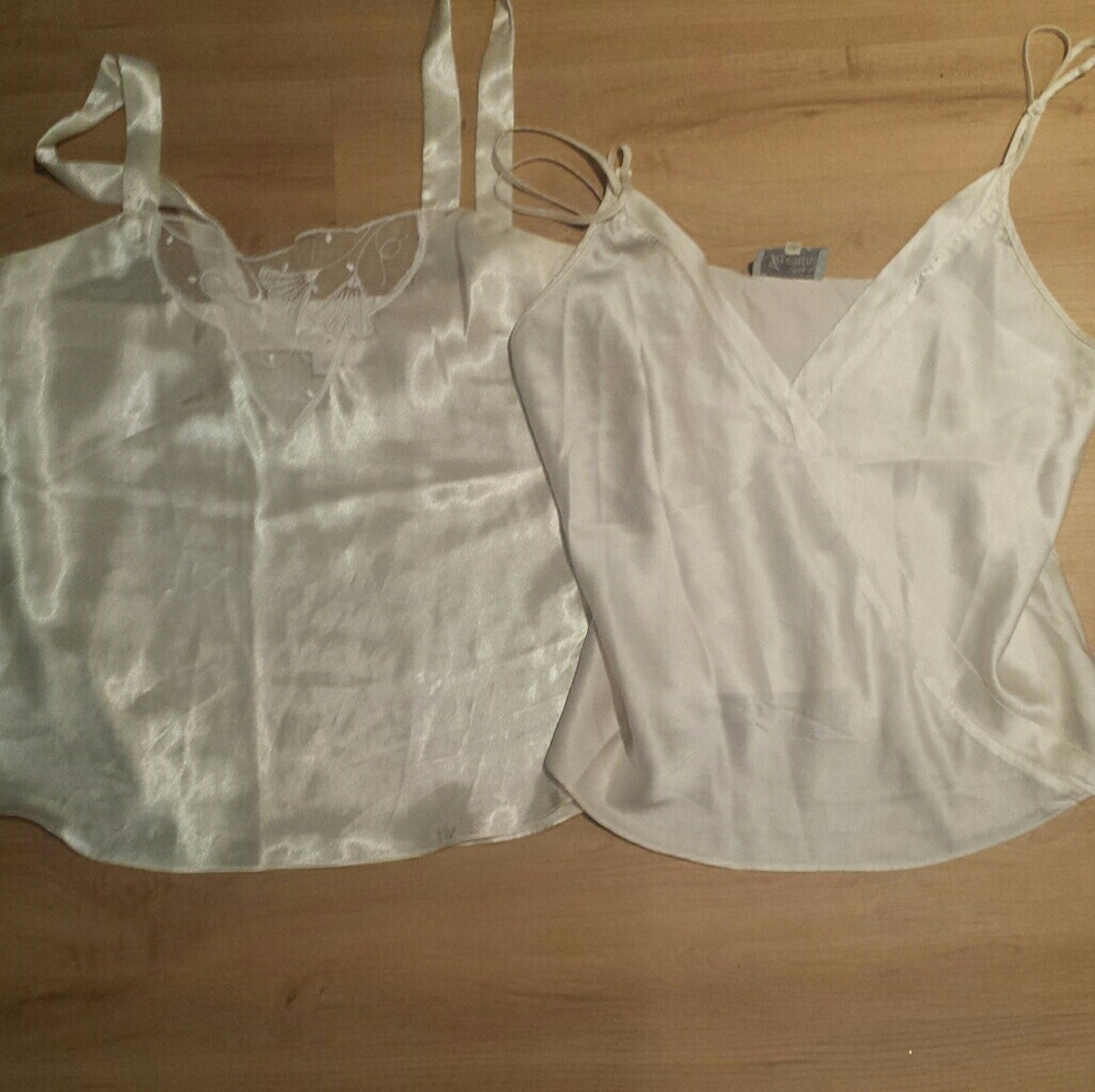 Vintage silk night slip tops